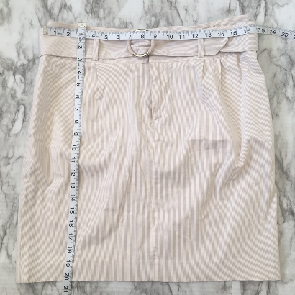 rafaella PETITE Beige and White Striped Skirt, 12P - Picture 9 of 9